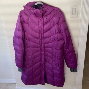 Lands End Ladies Purple Down Snow Parka